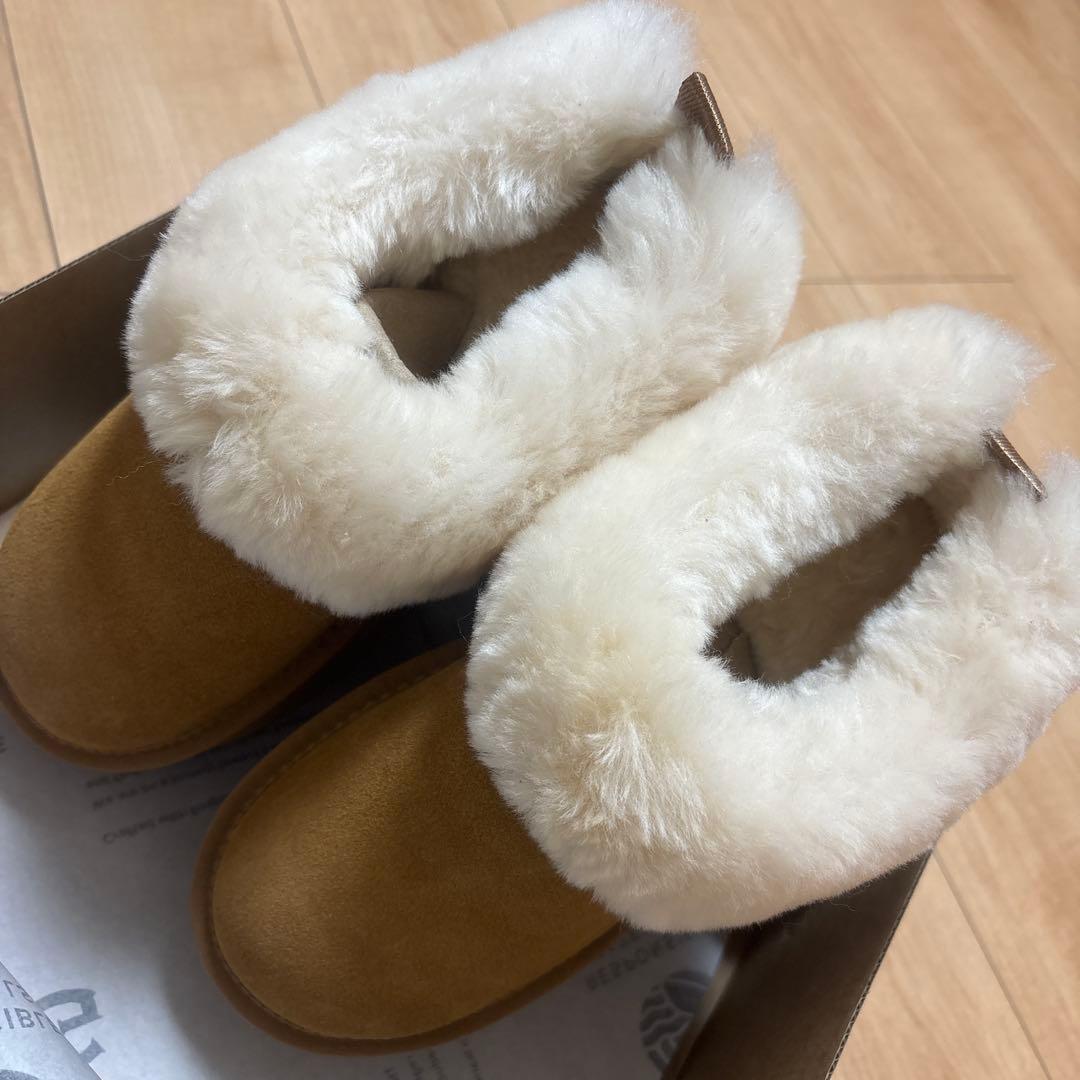 1月限定価額39cm厚底UGG ふわふわムートンブーツ ブラウン
