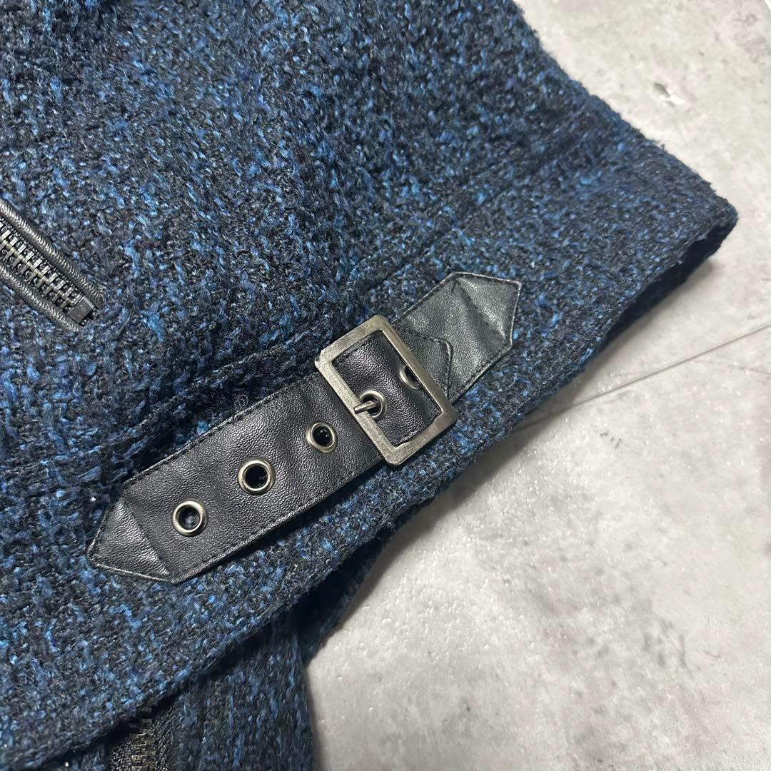 00s Y2K archive 鬼ファー ツイード ジャケット お兄系 平成初期