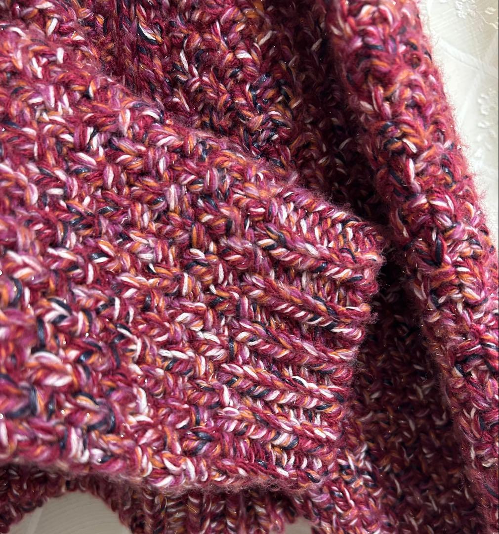 anuans☆2025holiday限定品☆ミックスヤーンニットトップス美品