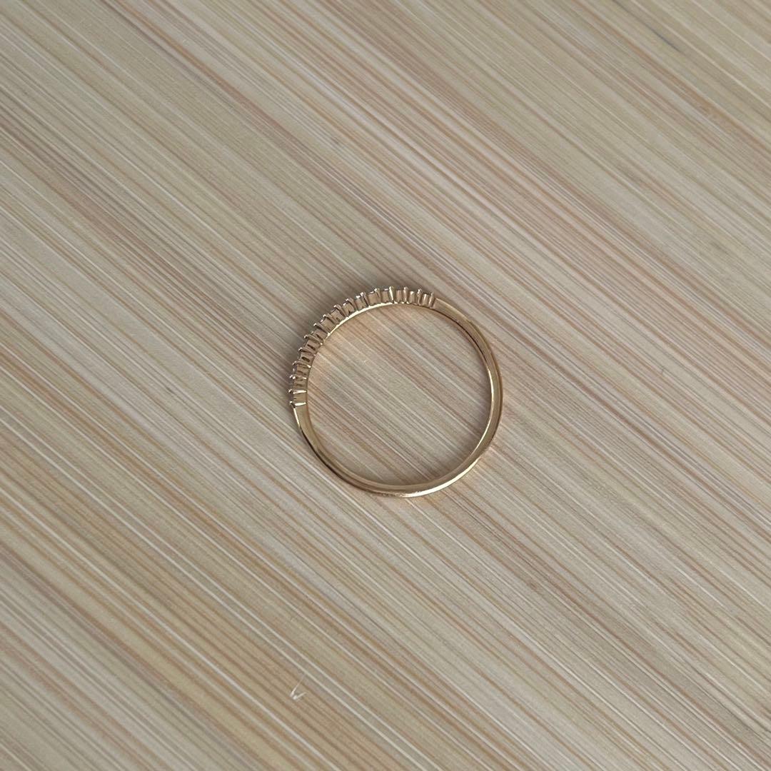 新品 4°CヨンドシーK18YG ダイヤモンドハーフエタニティ リング