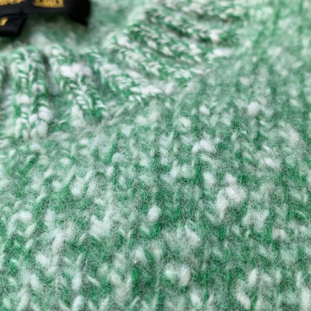 Drawer グリーン系ミックスニット