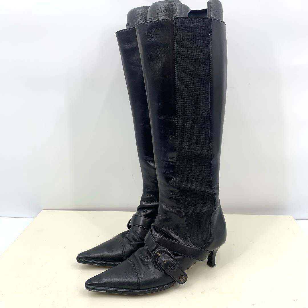 CHANEL シャネル　サイズ表記「35C」22.5センチ程度　サイドゴアブーツ