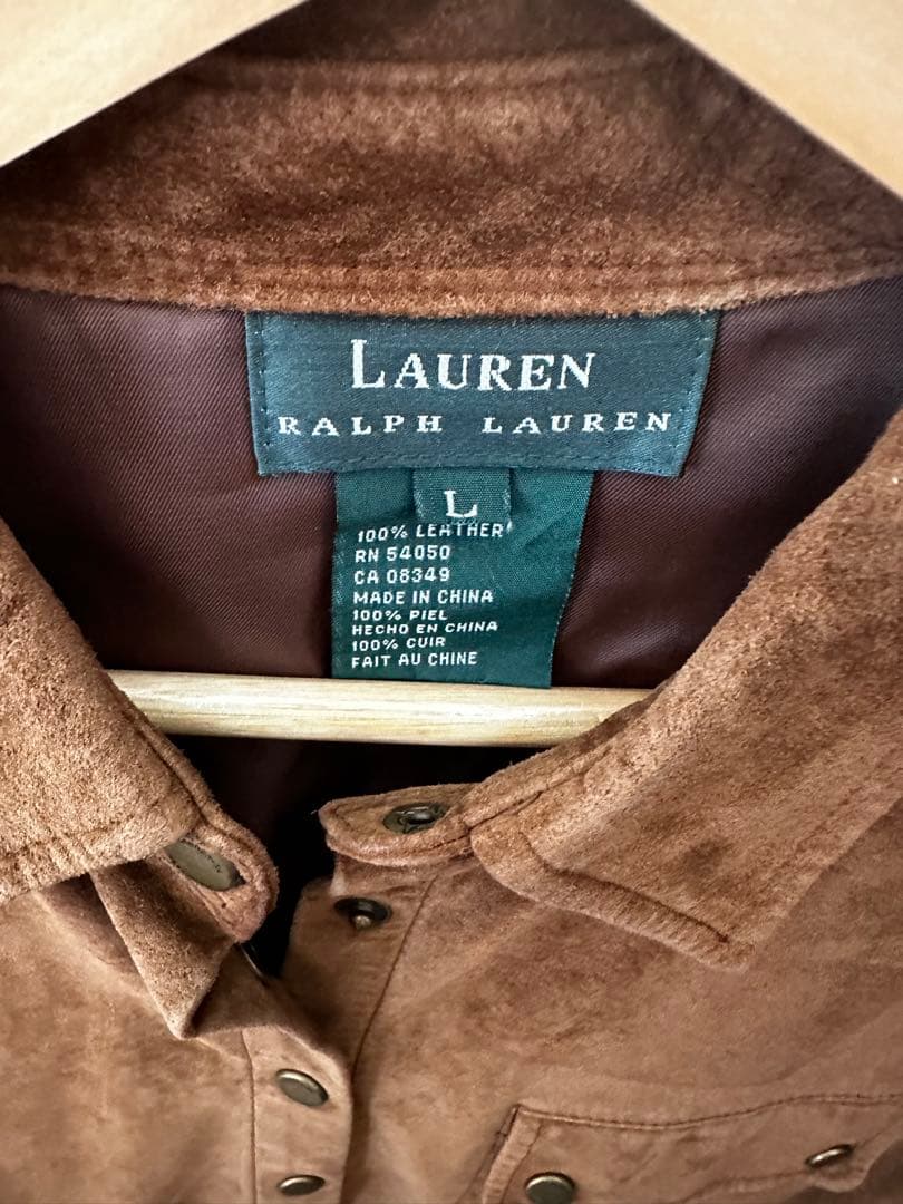 Lauren スウェードシャツ　ブラウン