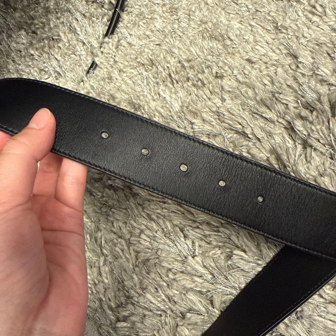 Gucci パール装飾 GGバックル ベルト 80/32