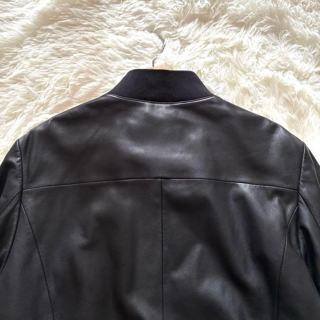 極美品 エンポリオアルマーニ 黒タグ レザージャケット 2WAY 現行品