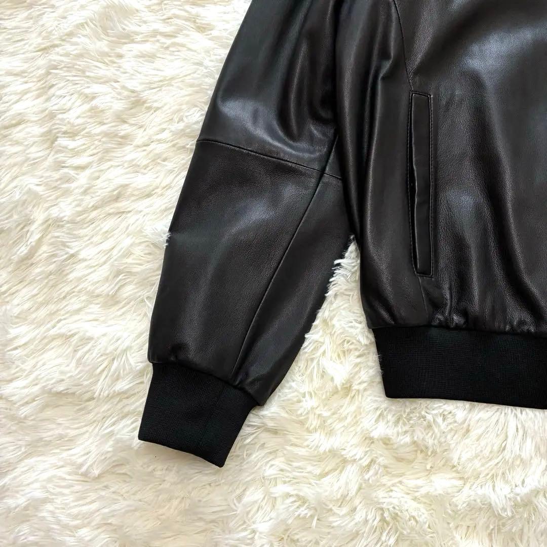 極美品 エンポリオアルマーニ 黒タグ レザージャケット 2WAY 現行品