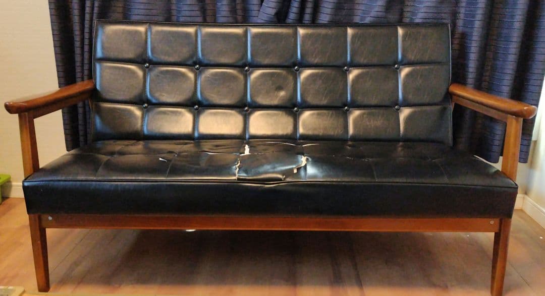 カリモク60 　Kチェア　 2シーター　座面ジャンク