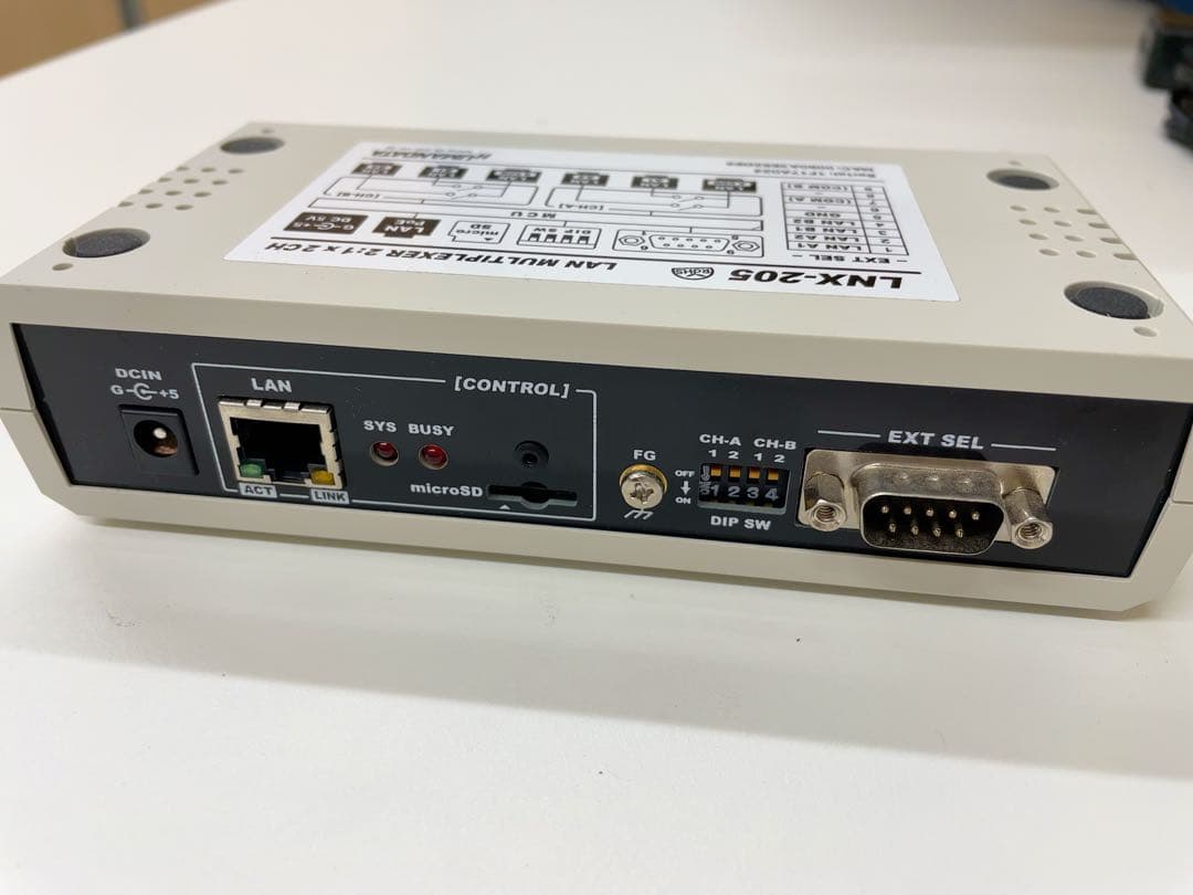 LNX-205 LANマルチプレクサ 2:1 x 2CH HUMANDATA