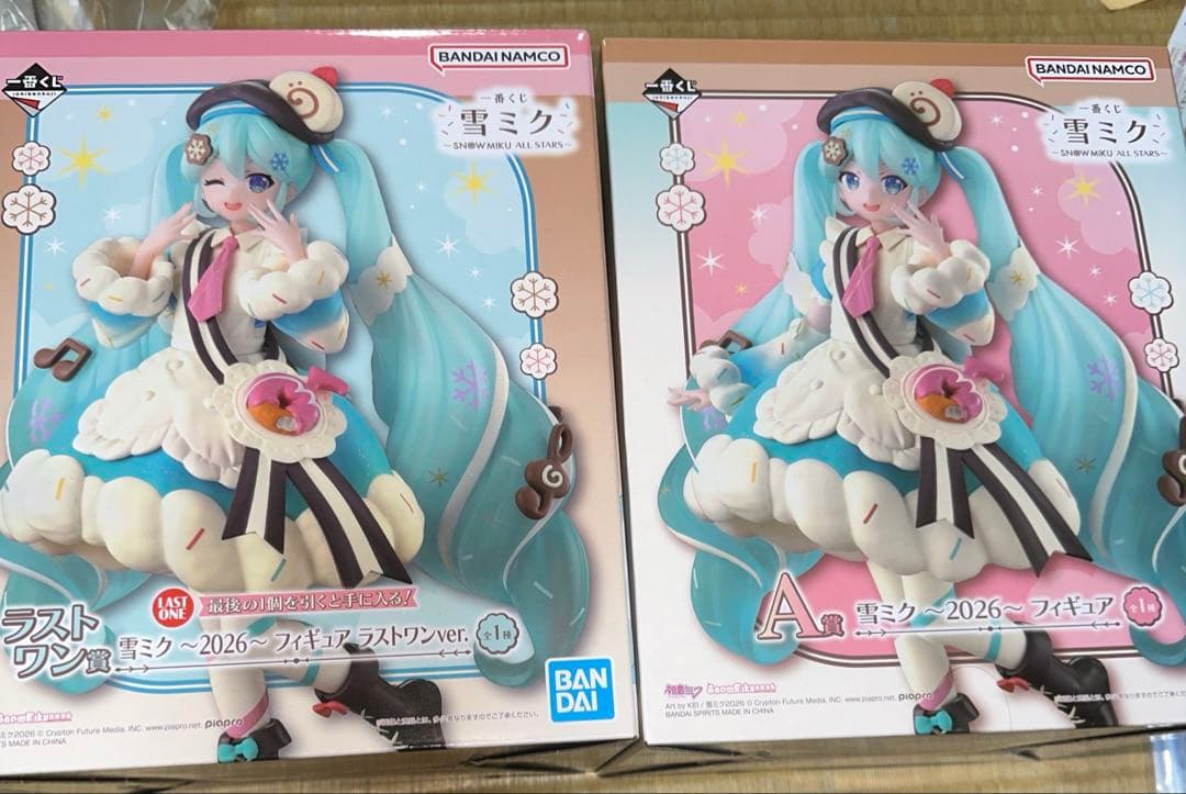 一番くじ 初音ミク 雪ミク ラストワン賞 雪ミク Ａ賞　雪ミク　フィギュア　2点