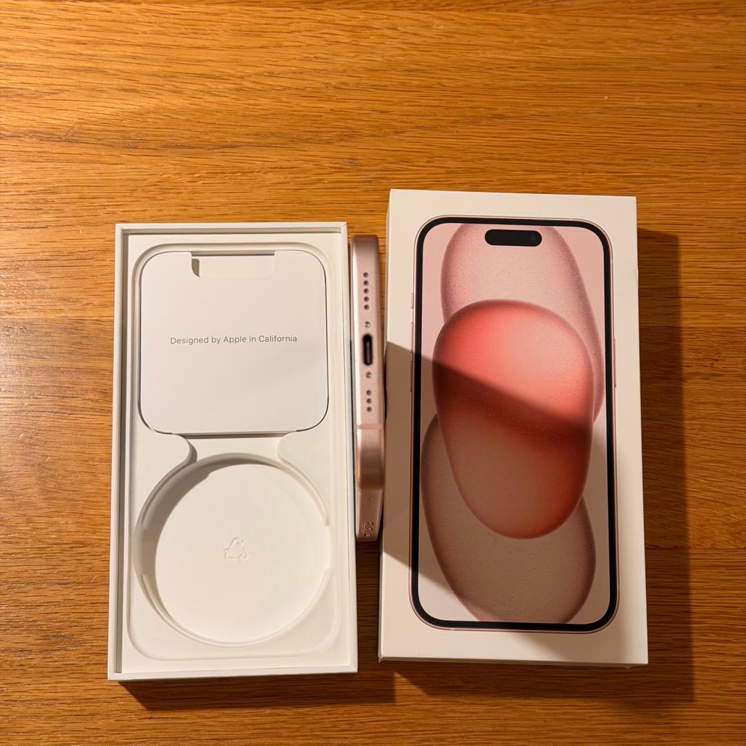 【美品】Apple iPhone 15 ピンク 本体 128GB