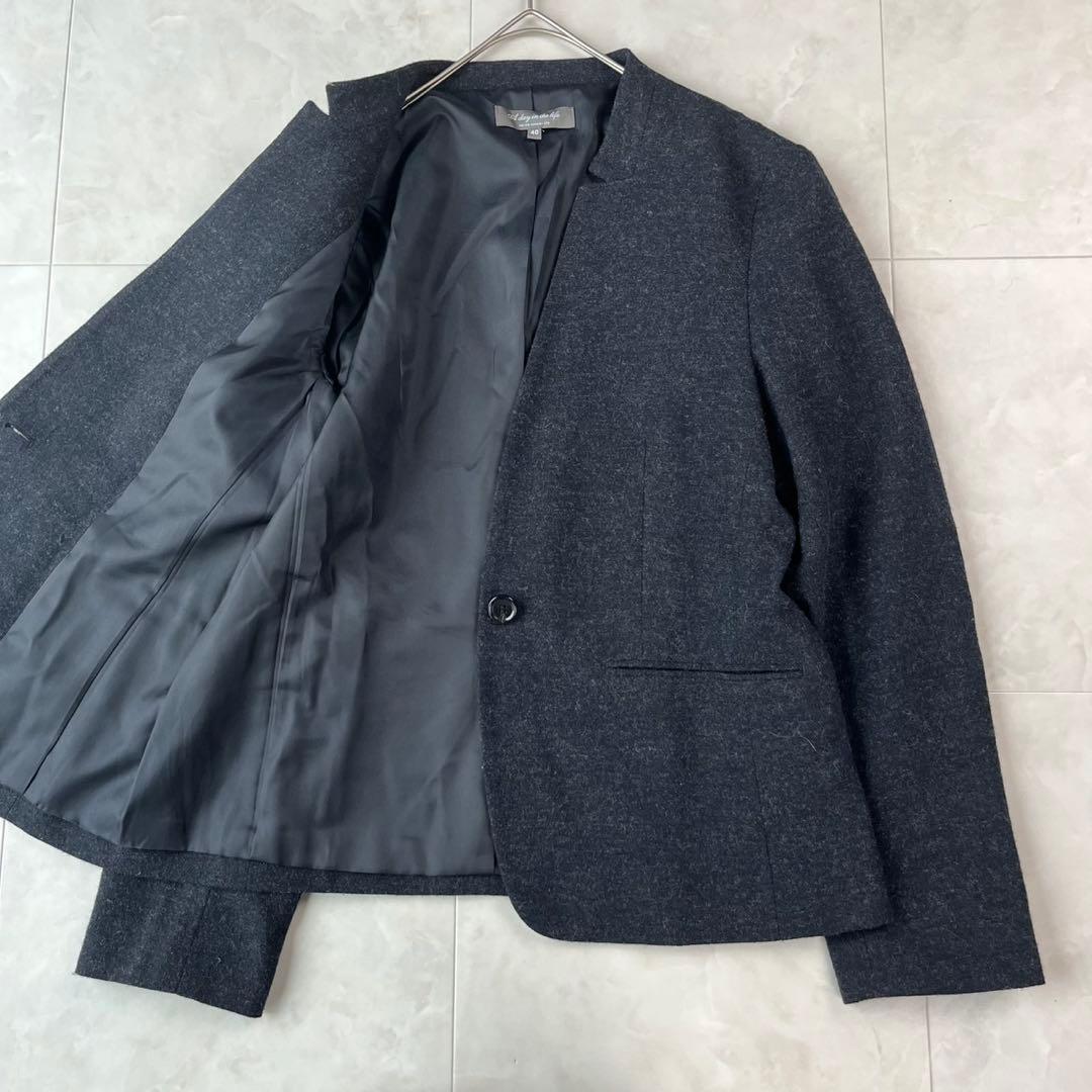 美品✨UNITEDARROWSノーカラージャケットパンツ セットアップスーツ40