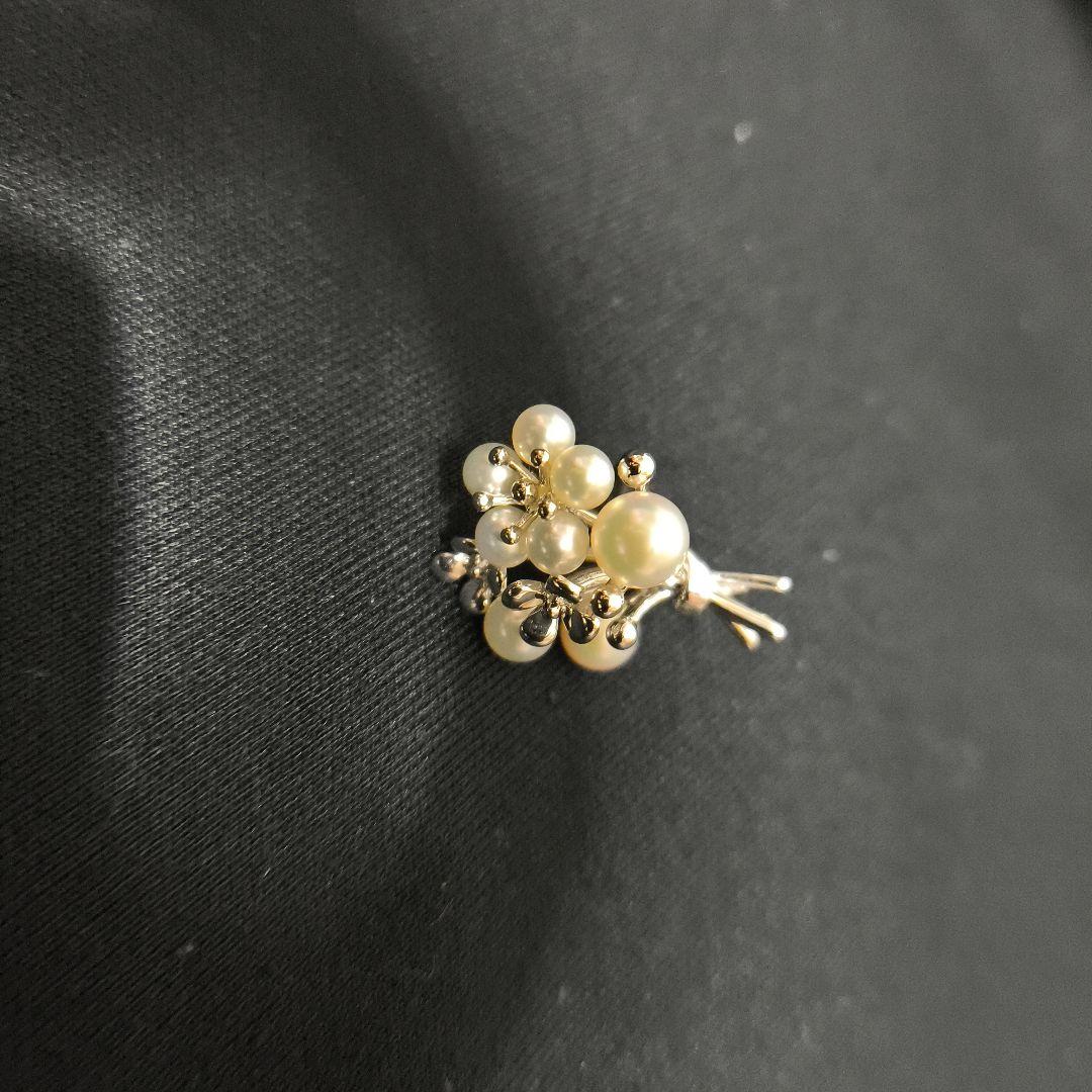 MIKIMOTO　シルバー　花束　ブローチ