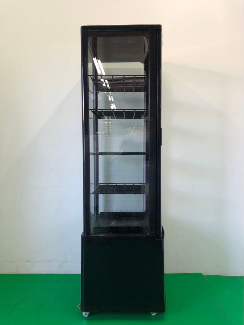☆地域限定送料無料☆工場整備品☆Hijiru 冷蔵ショーケース 黒 4面ガラス