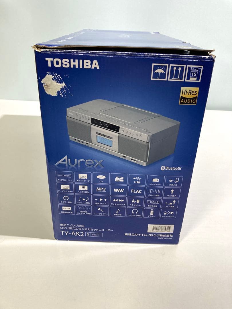 TOSHIBA Aurex TY-AK2 ハイレゾ対応SD/テープ/CDラジカセ
