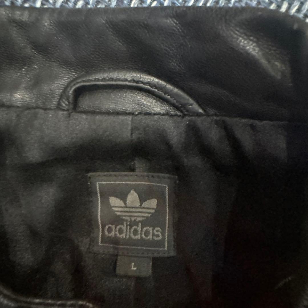 adidas ブラック レザージャケット L ベスパ