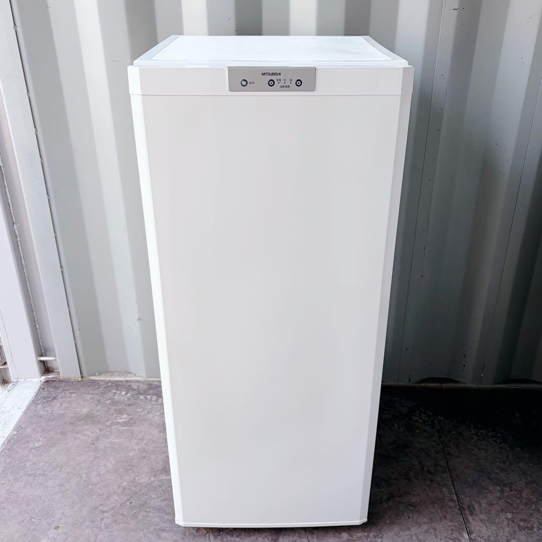 運搬取付無料！ホワイト純正MITSUBISHI大容量スリム冷凍庫！完動超美品！