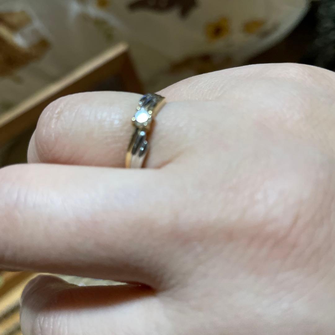 最終値下げ　ダイヤプラチナ18金リング12.5号