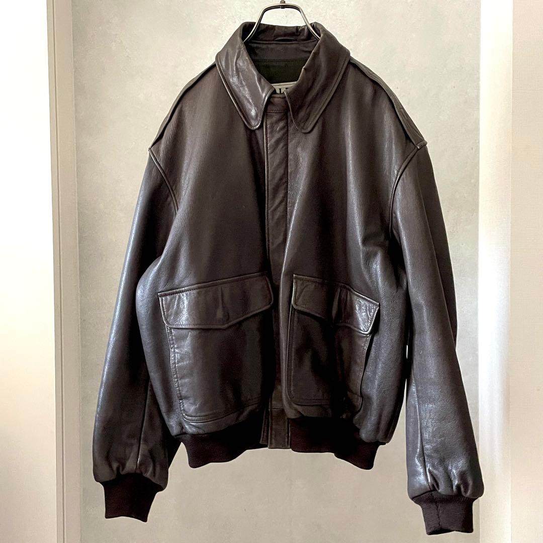 名作 80's L.L.Bean A-2 Leather Jacket L