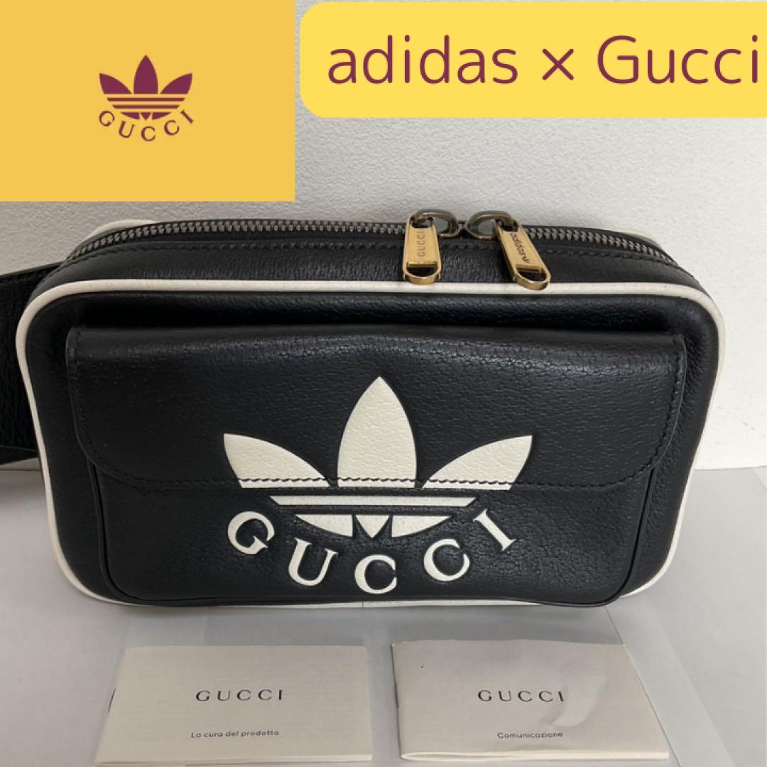 adidas × Gucci ボディバッグ・ウエストポーチ　コラボ　ロゴ入り
