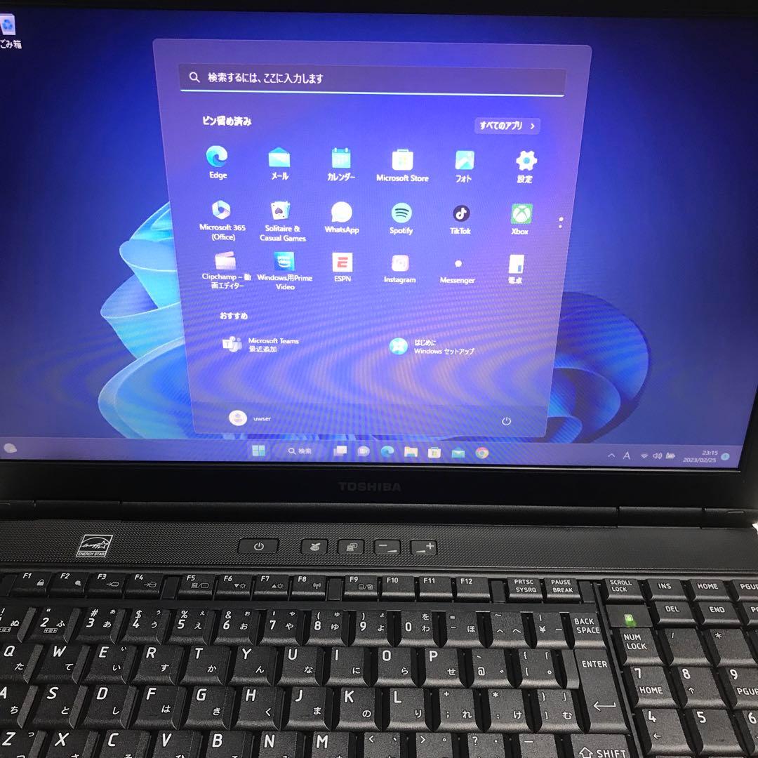 TOSHIBA ダイナブック　 B551／C Windows11pro 64