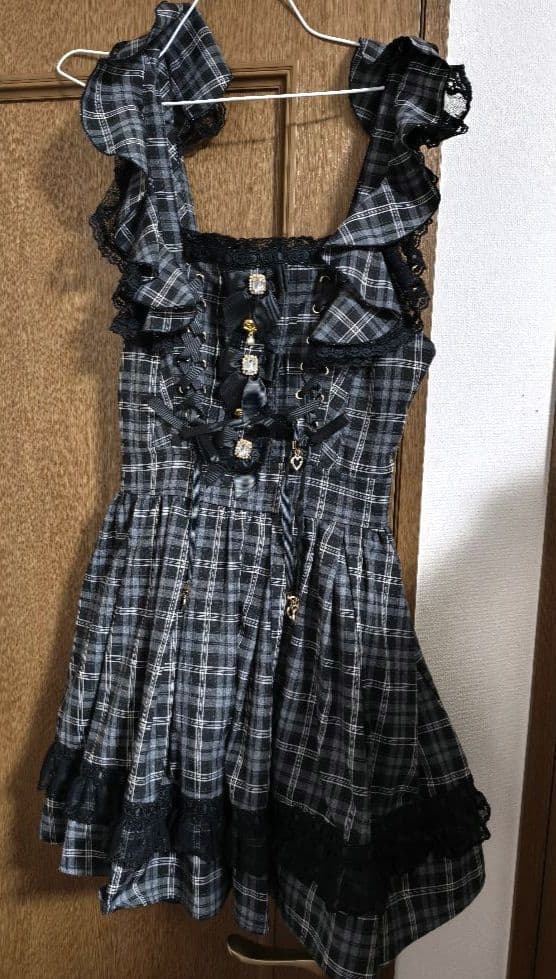 lizlisaラッフルリボンジャンスカ ブラック