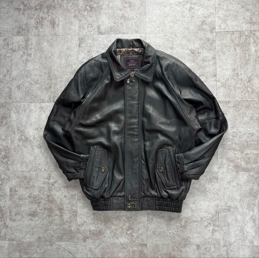 ジャケット・アウター 80s short real leather bomber jacket