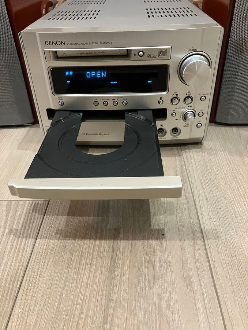 DENON CDMDコンポ　D-MG33 ジャンク 通電確認済み リモコン付き