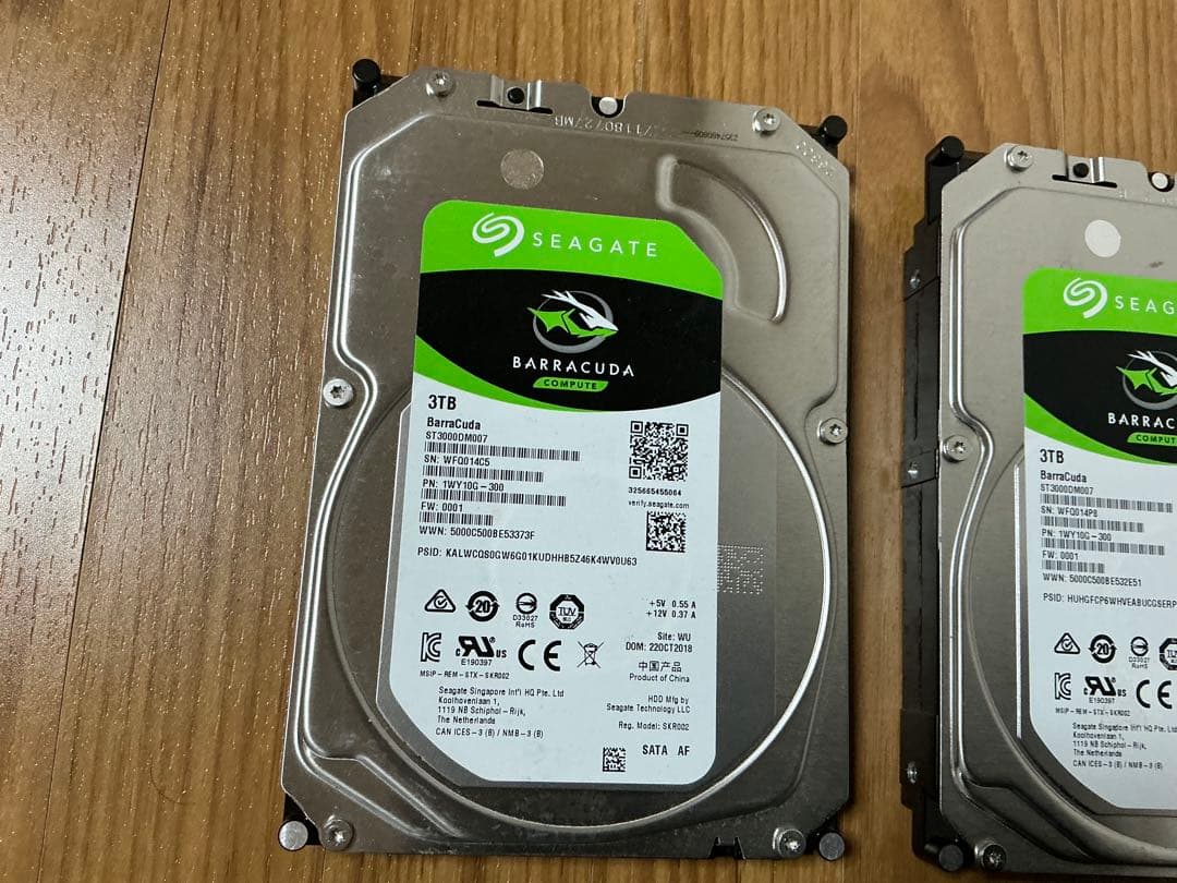 3TB★3個セットSEAGATE Barracuda 3.5インチ HDD