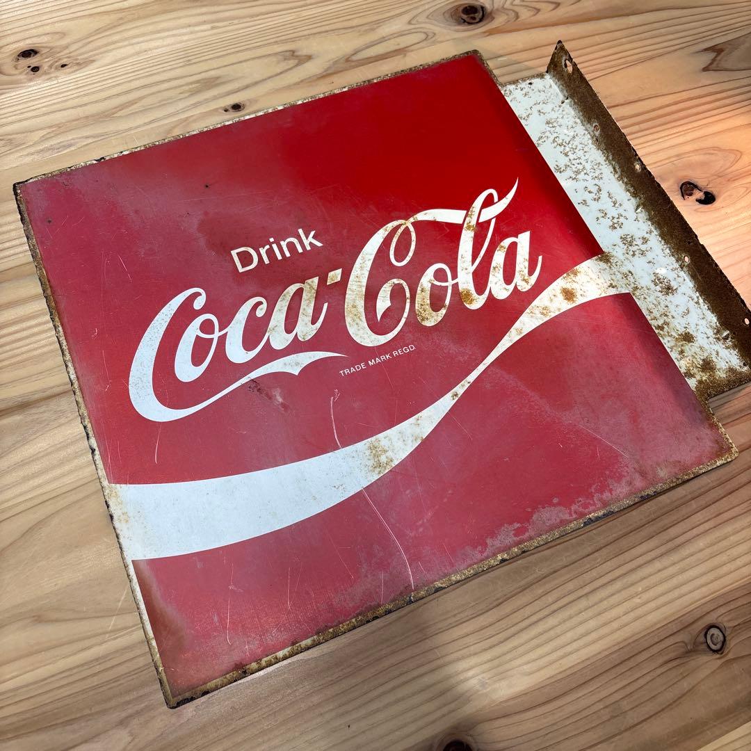 昭和レトロ　コカコーラ　ホーロー看板　当時物