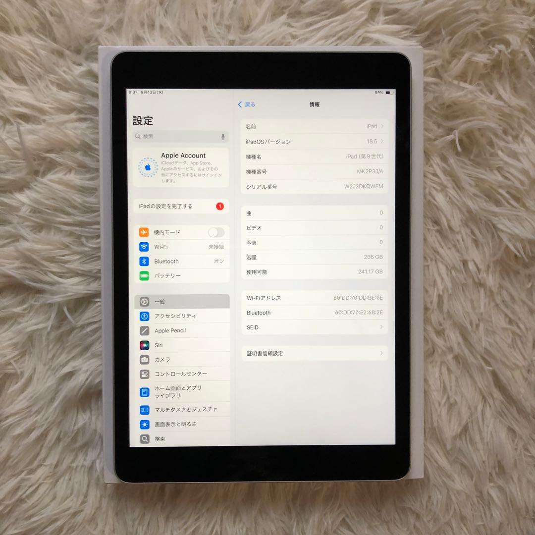 【早い者勝ち】iPad 第9世代 256GB 【すぐ発送】