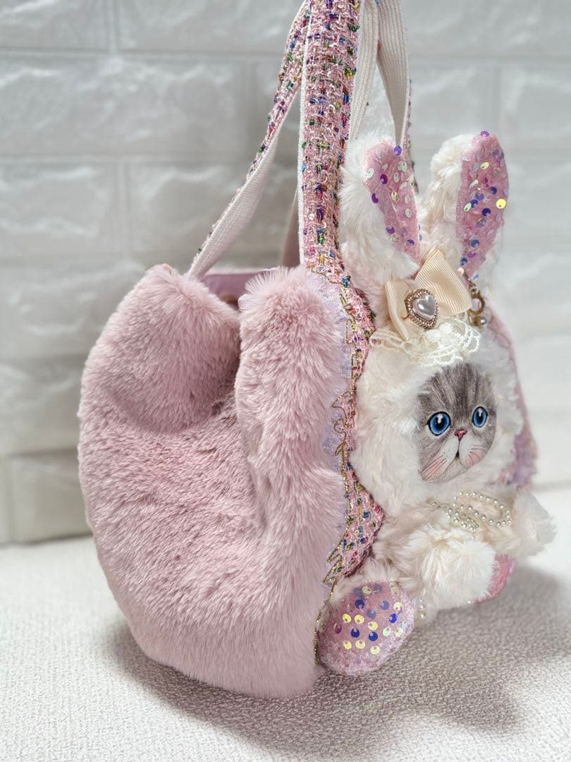 あ*こ様 コヤンイサムチョ　ハンドメイド　ファーバッグ　白　ルミちゃん　うさぎ