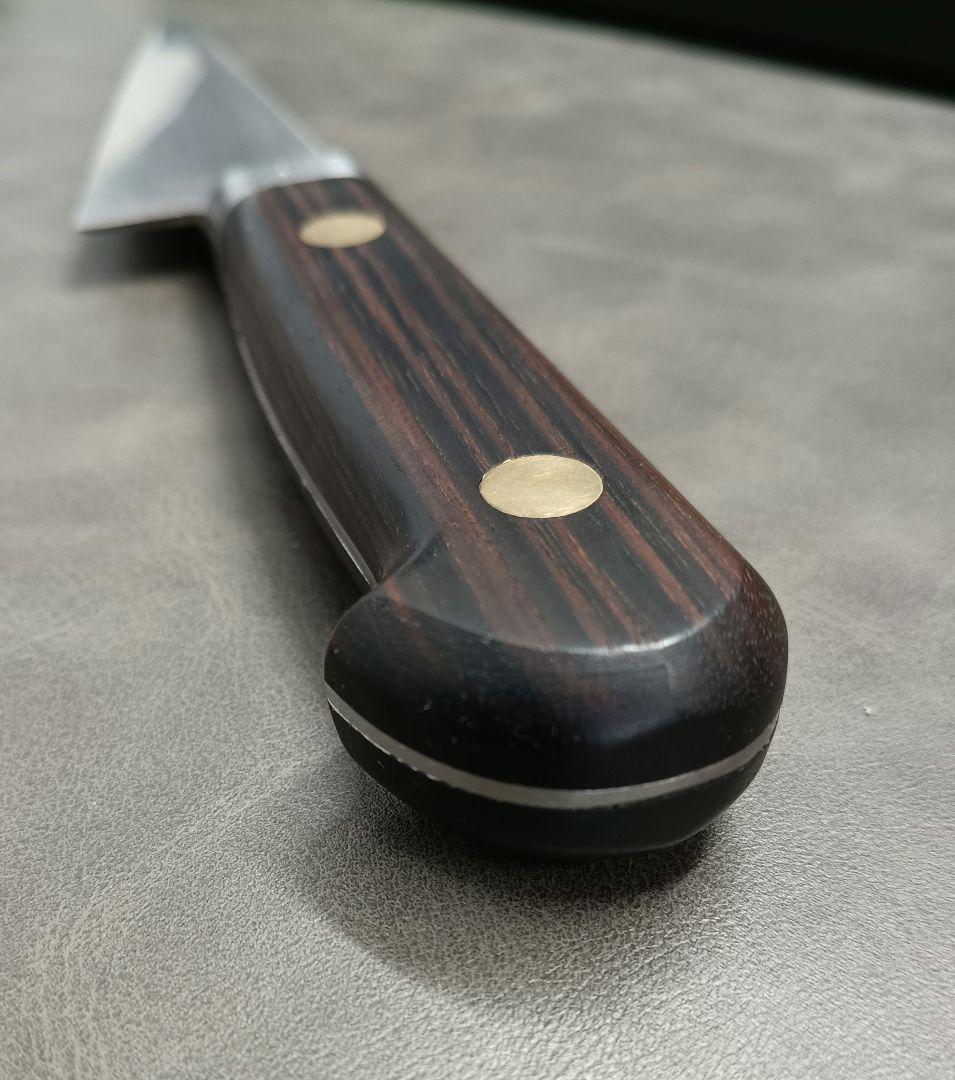 【希少】縞黒檀柄 MISONO ミソノ スウェーデン鋼 骨スキ角 包丁