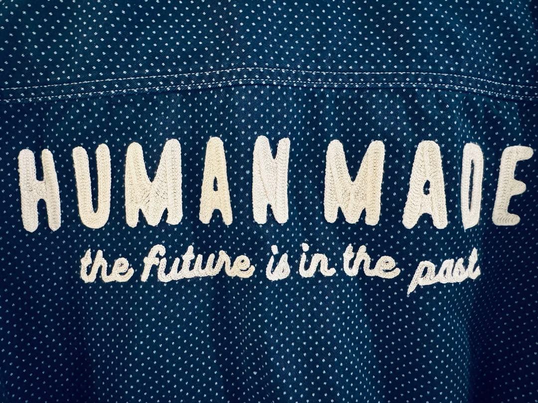 トップス HUMAN MADE INDIGO STAND COLLAR SHIRT