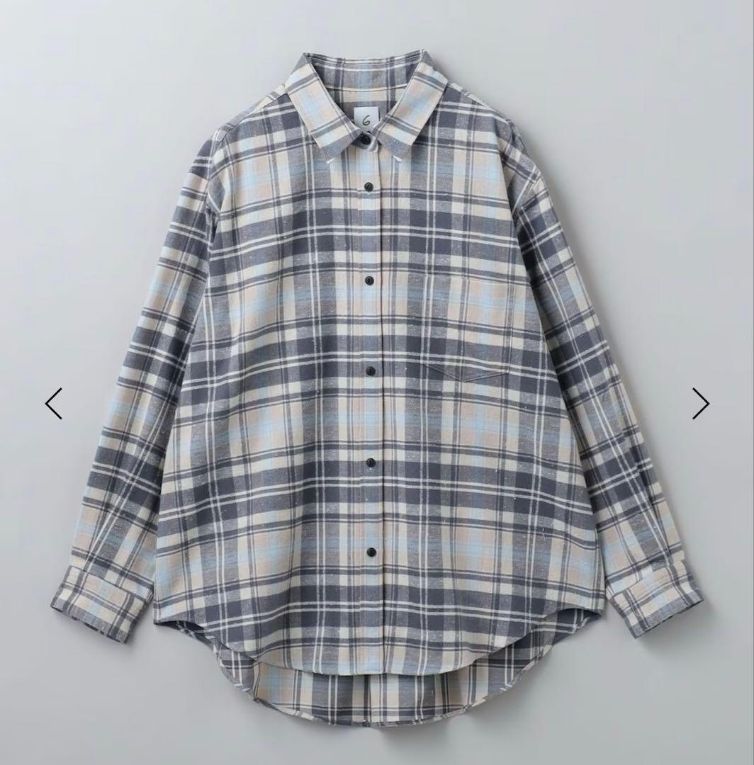 長袖チェックシャツ サイズ6