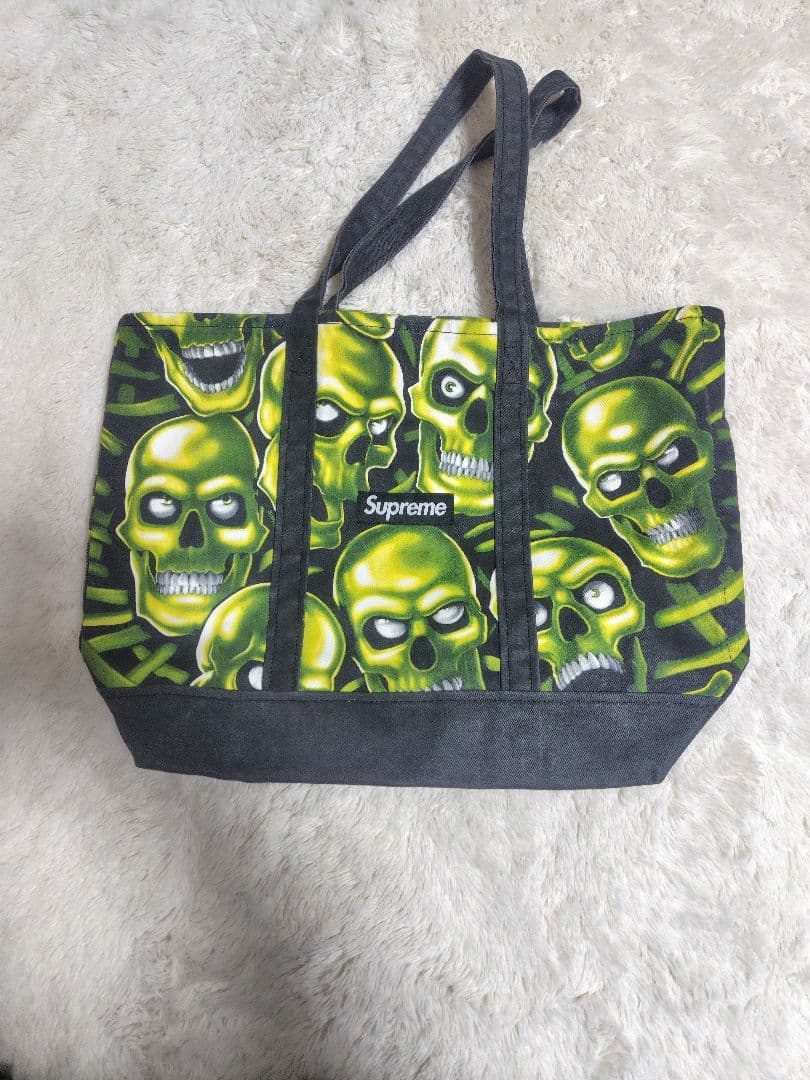 Supreme スカルプリント トートバッグ