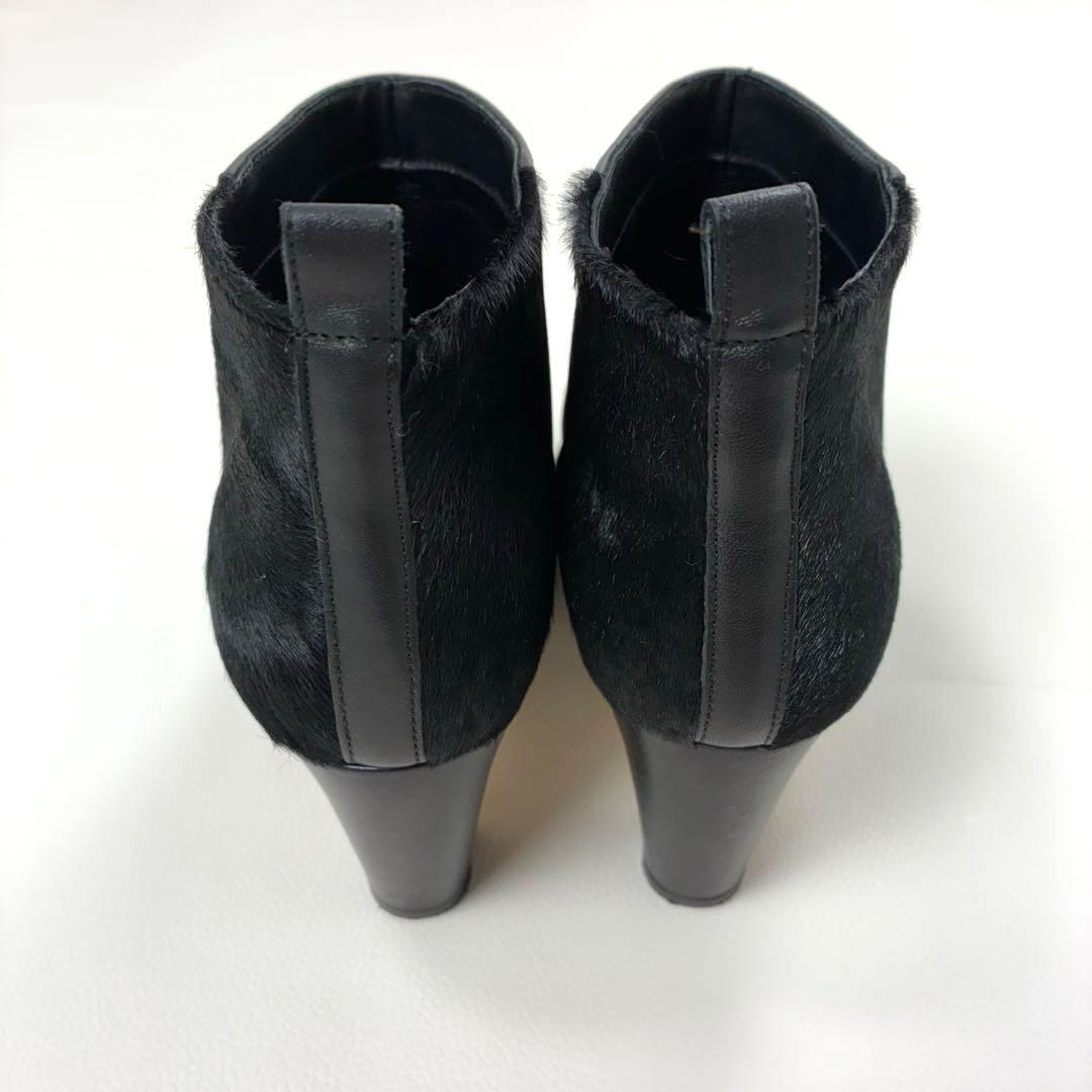 FABIO RUSCONI 毛付きレザー切替 ショート　ブーツ Vibram