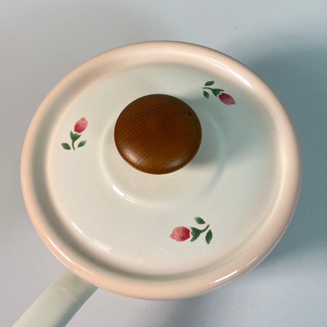 Many マニーローズ 16cm ホーロースープパン（ローズ）