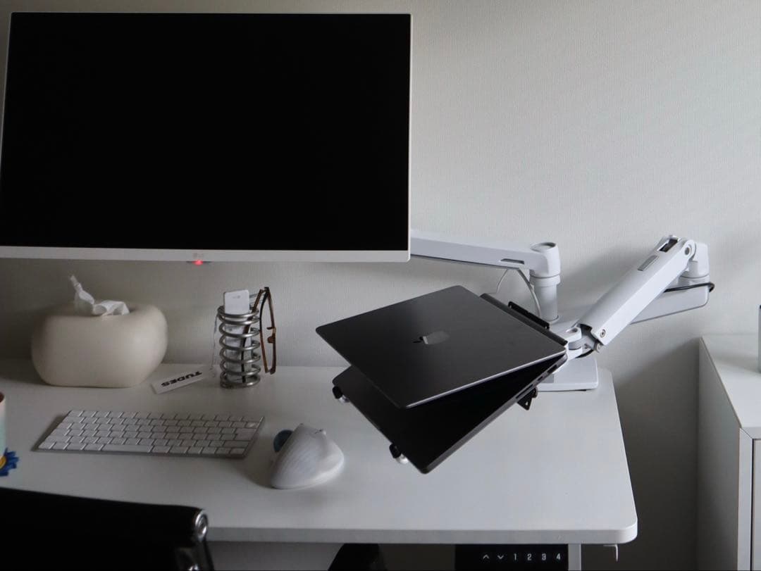 ERGOTRON LX デスク モニターアーム ホワイト ノートブックトレー