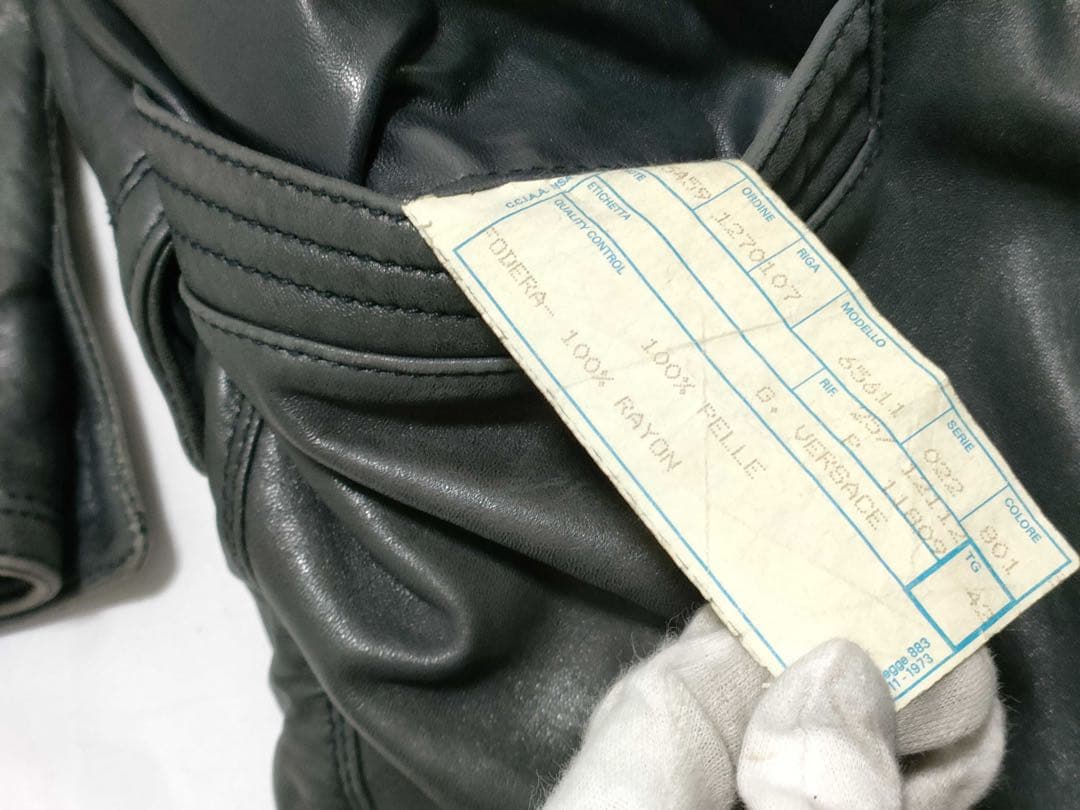 GIANNI VERSACE レザートレンチコート ダブル ロング丈　メデューサ