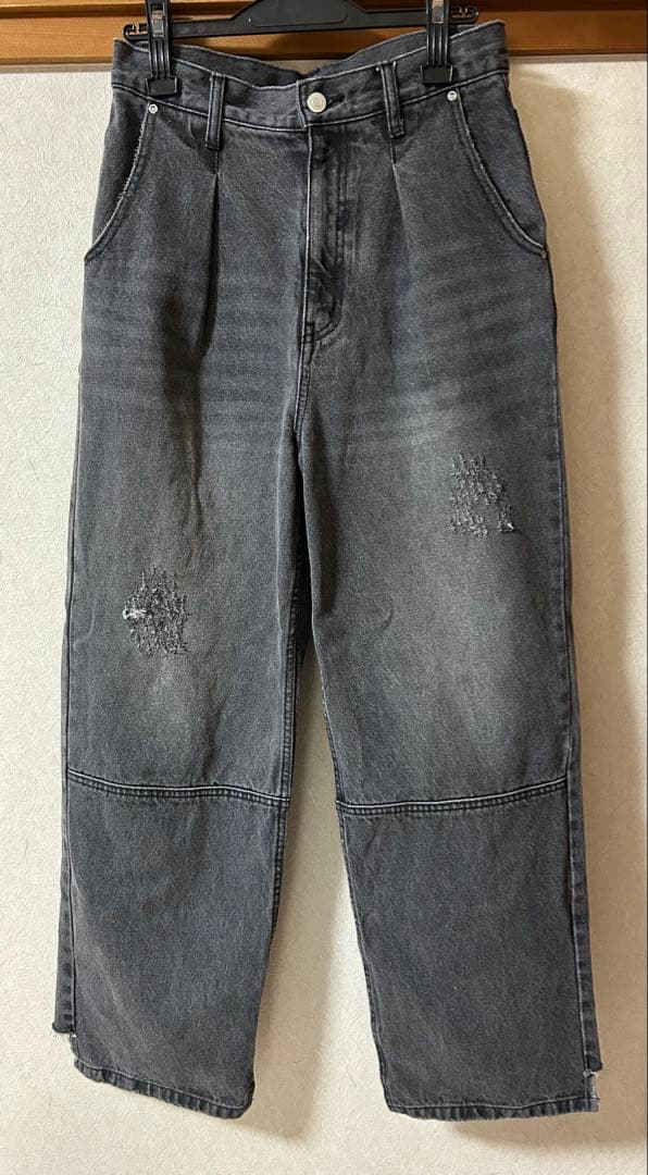 yenn グレー タッグワイドデニム 40 美品　定価26400