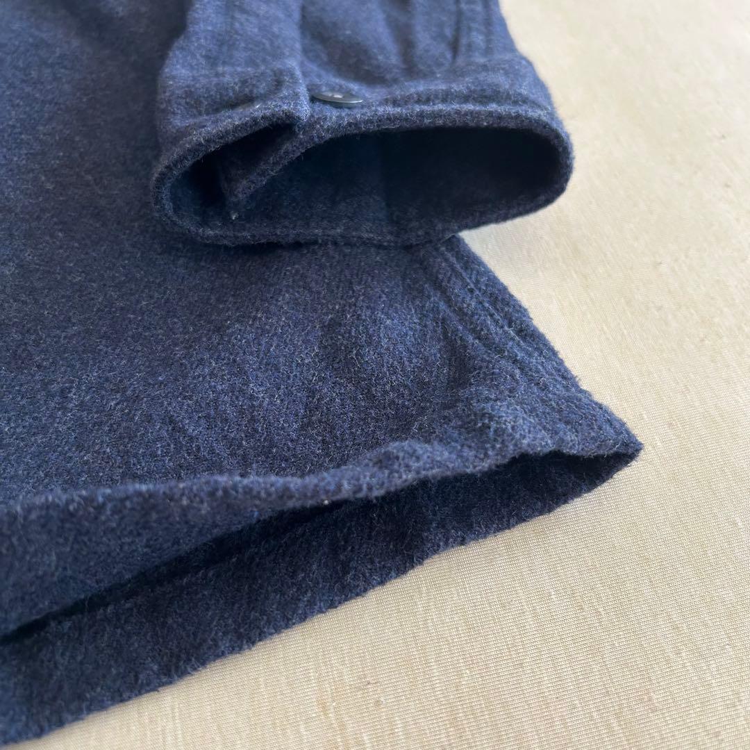 パタゴニア　オーガニックコットン　フランネルシャツ　Sサイズ　ネイビー