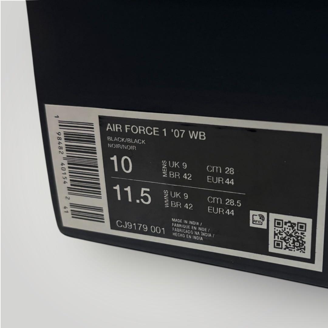 【新品】NIKE AIR FORCE 1 '07 WB ブラック 28cm