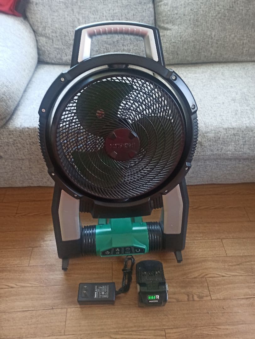 日立 業務用扇風機 スタンド式 AC電源 充電器付き
