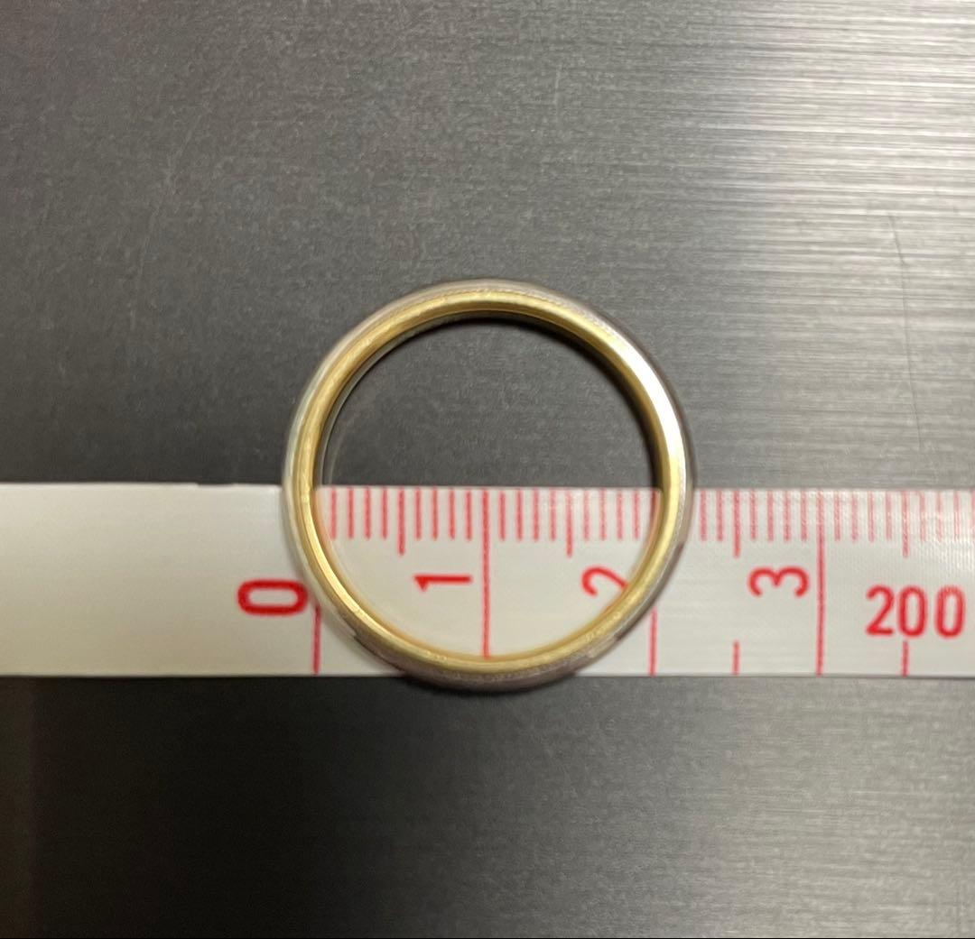 【バラ売り可能】Tiffanyミルグレインバンドリングイエローゴールド&プラチナ