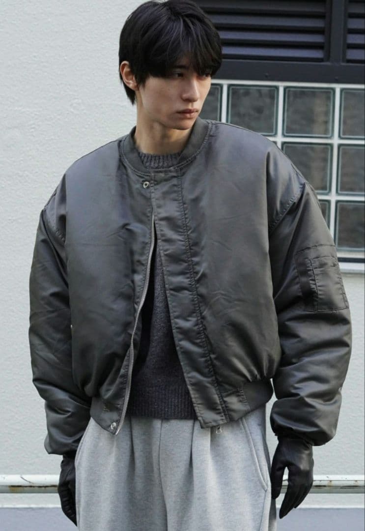 東京店WEB限定受注制商品 チカシツプラス　黒 クロップドエムエーワン MA 1