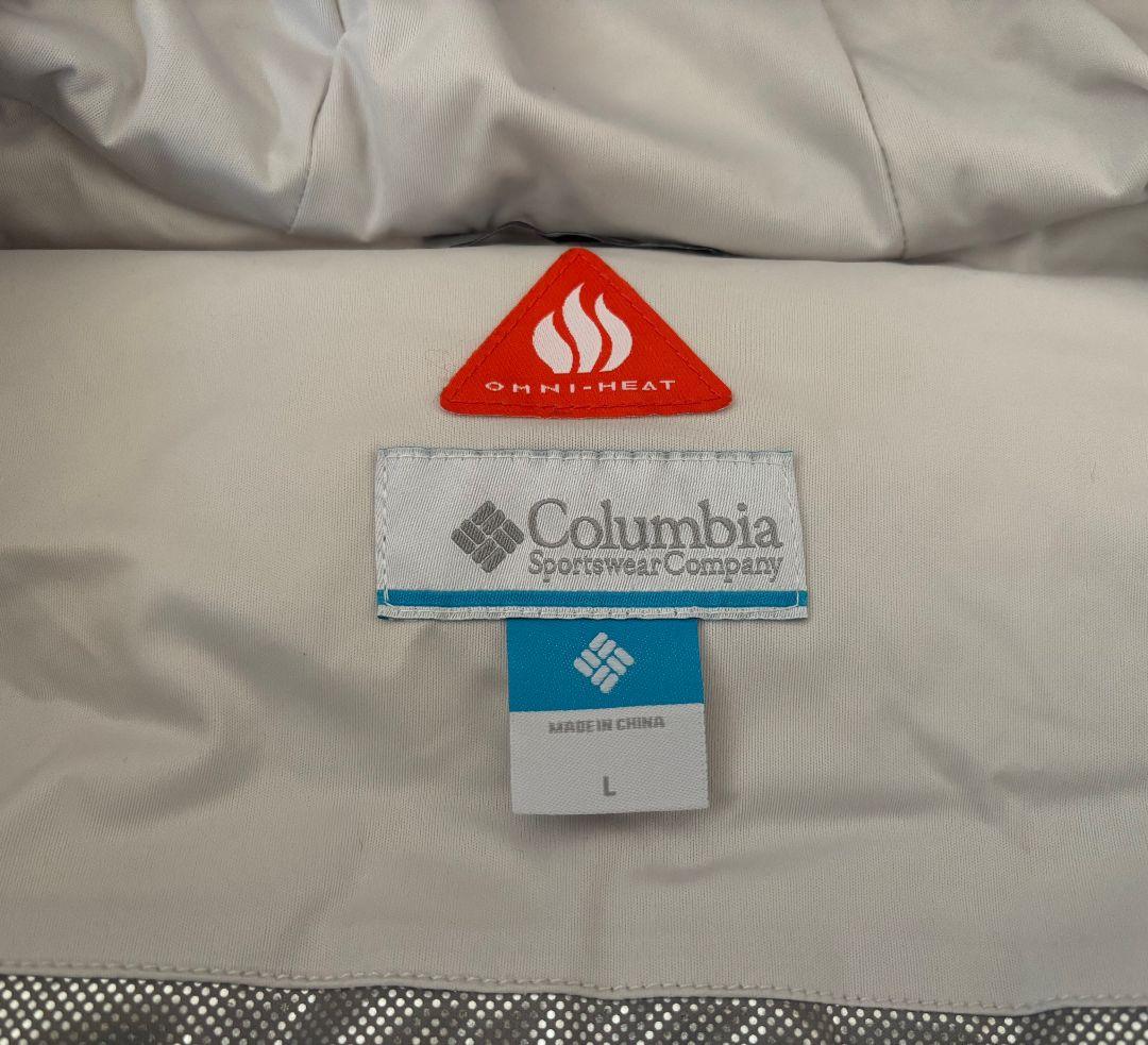 美品 コロンビア Columbia ダウンジャケット ホワイト フード付き