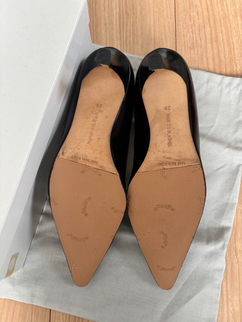 MANOLO BLAHNIK ブラック 黒 パンプス　39