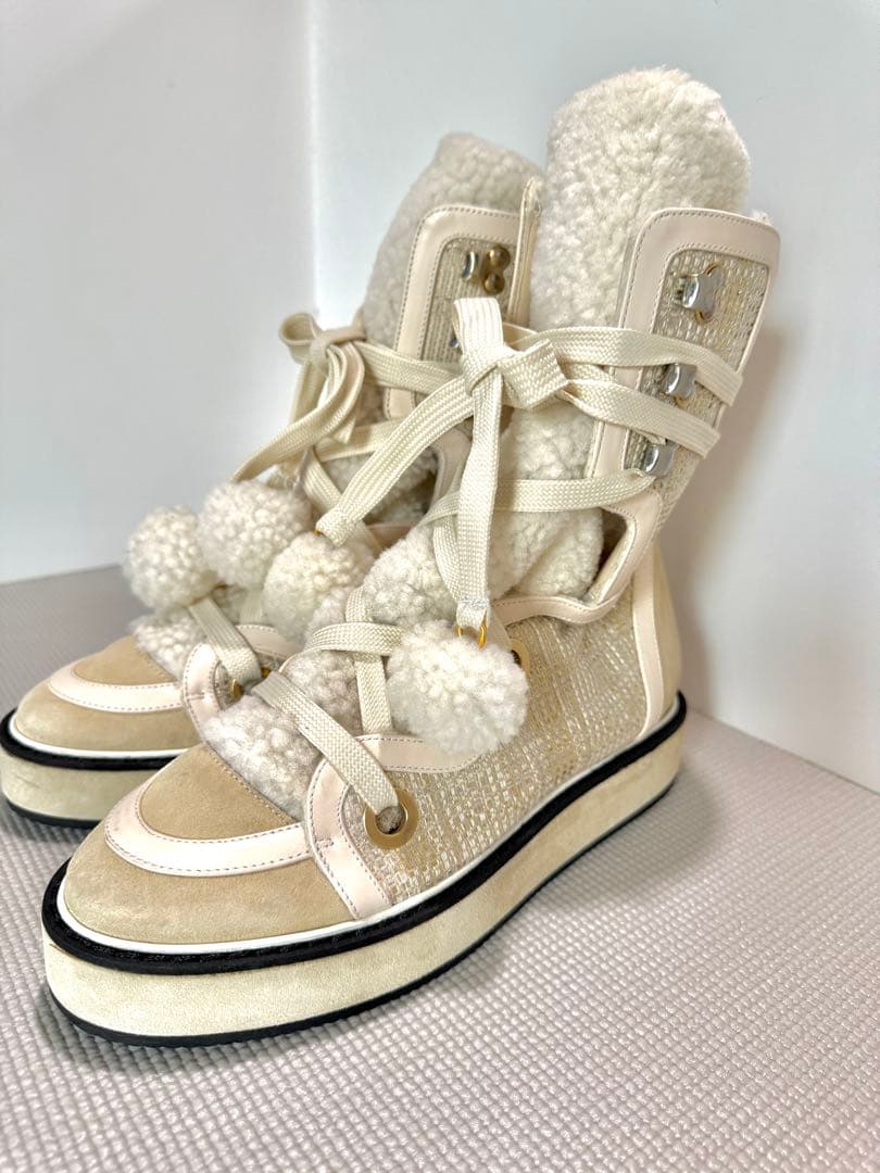 Nicholas Kirkwood ニコラスカークウッドアイボリーブーツ 38