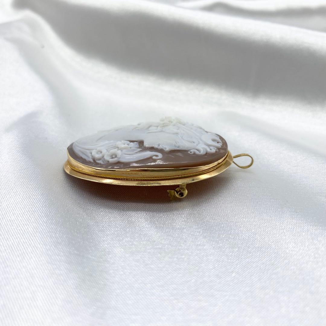 カメオ K18 ペンダントトップ ブローチ ③