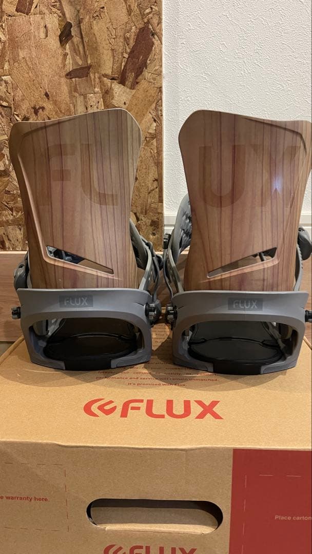 FLUX DS men's Mサイズ　スノーボード ビンディング 木目調
